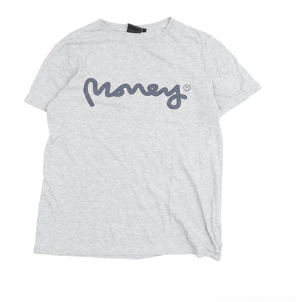Money Boys Grey Logo T-Shirt 15-16 Years Regular Fit
