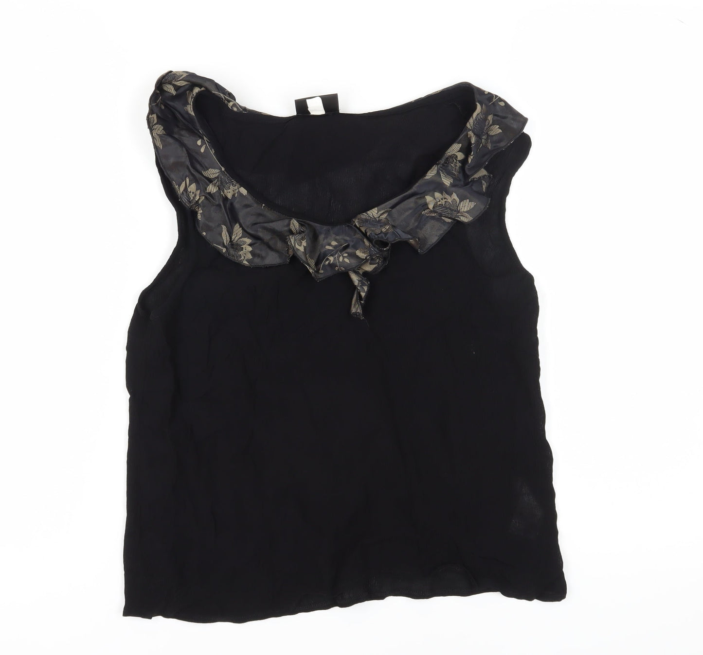 Godske Women's Black Blouse, Size 14, Ruffle Detail