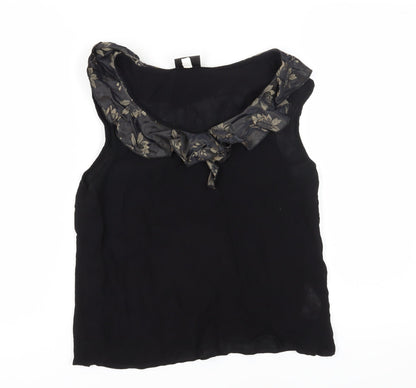 Godske Women's Black Blouse, Size 14, Ruffle Detail
