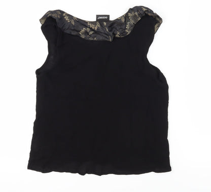 Godske Women's Black Blouse, Size 14, Ruffle Detail