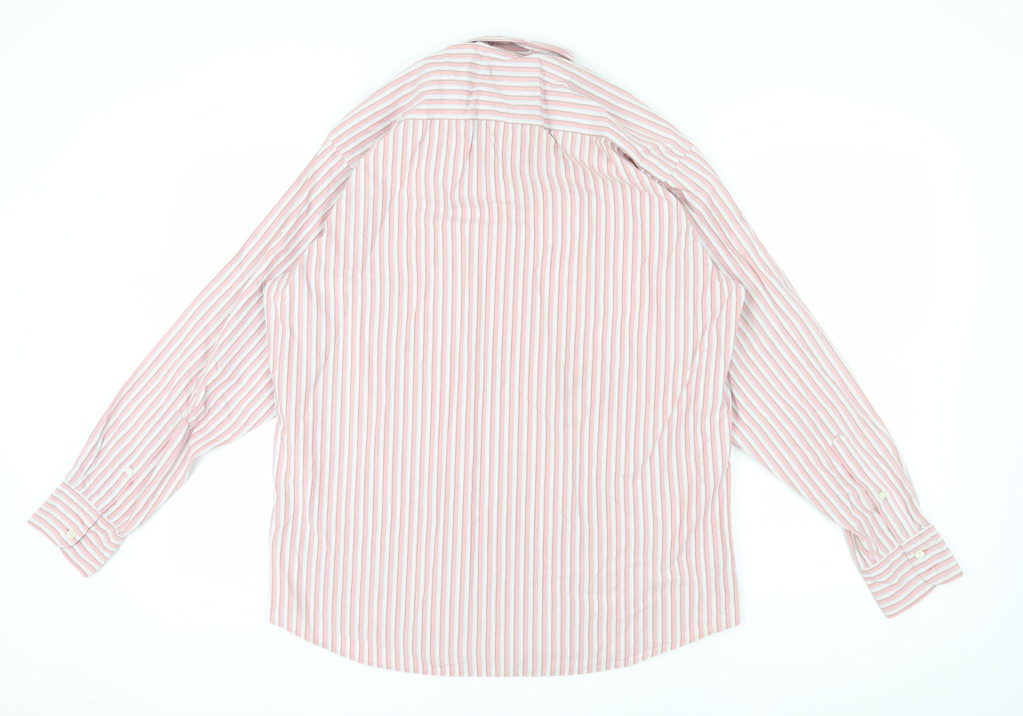 Van Heusen Men's Pink Striped Cotton Dress Shirt M
