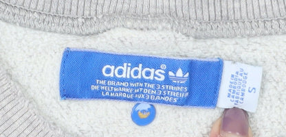 Mens UK Size S adidas Grey Pullover Sweatshirt