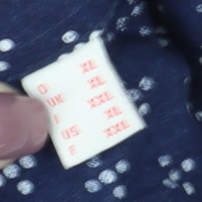Esprit Men's Blue XL Geometric Long Sleeve Shirt