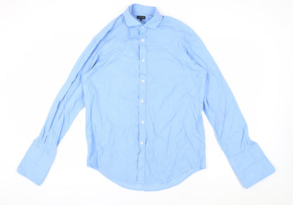 Mens UK Collar Size 16 Jaeger Smart Blue  Dress Shirt