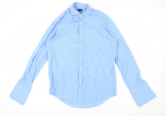 Mens UK Collar Size 16 Jaeger Smart Blue  Dress Shirt