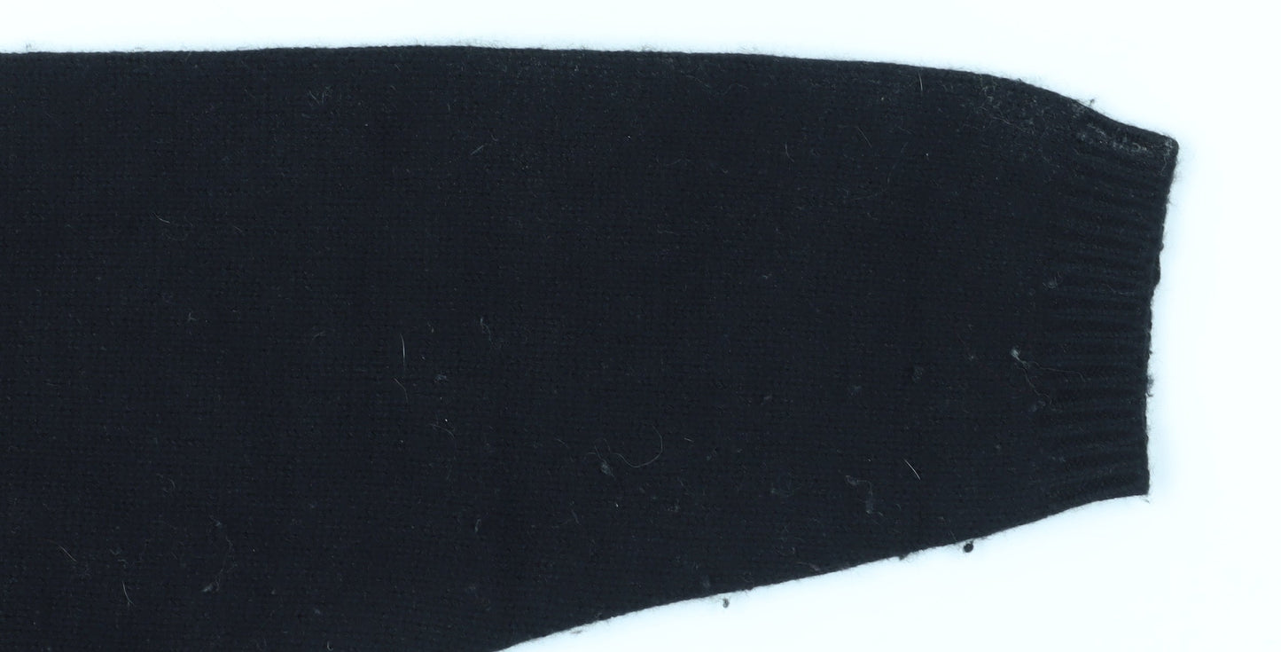 Rafaella Women's Black Embroidered Pullover Jumper Size M