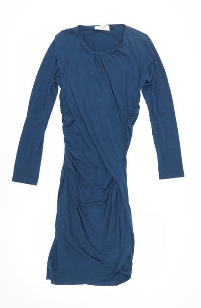Arzu Kara Women's Blue Sheath Sleeve Dress L