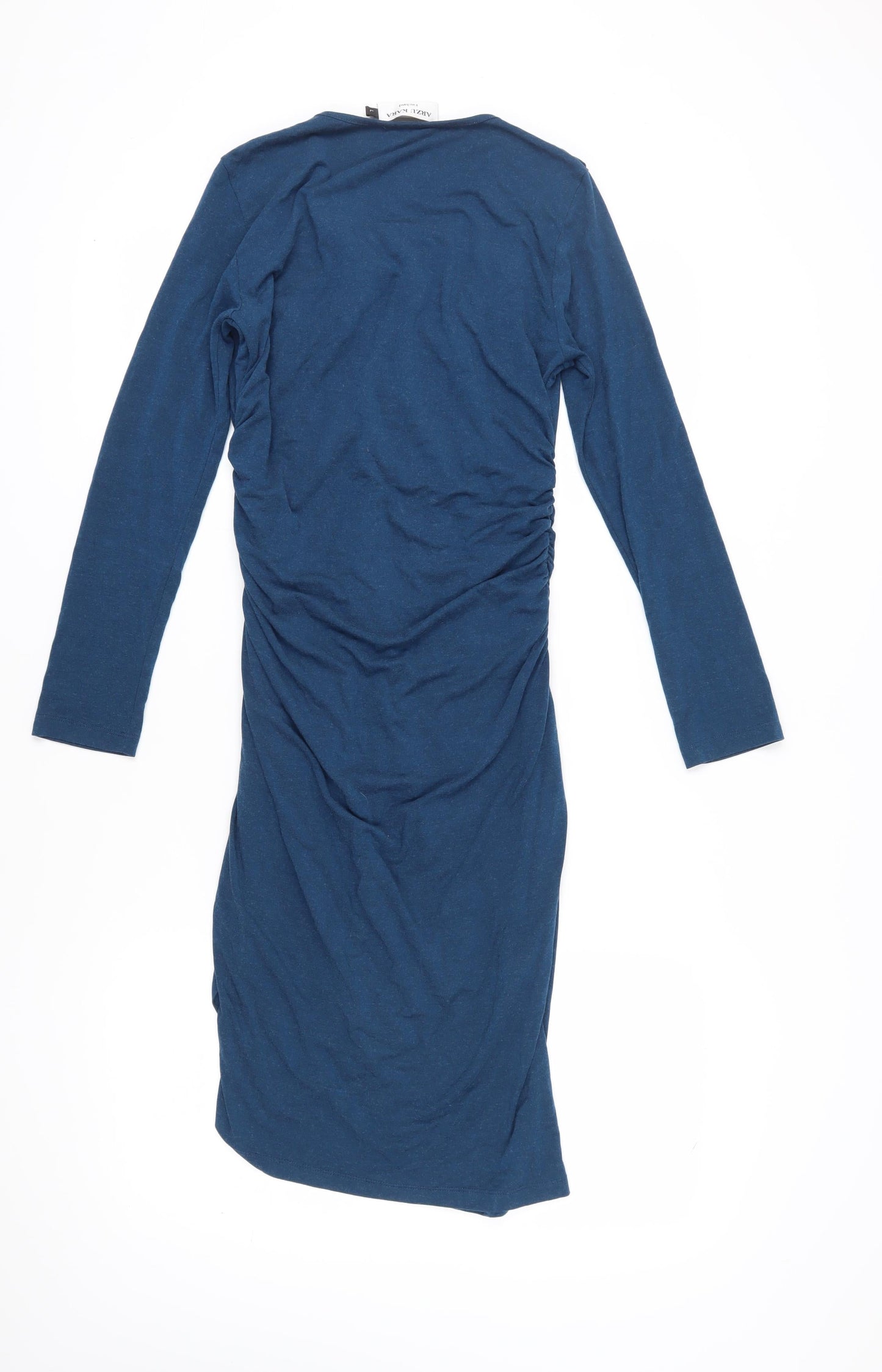 Arzu Kara Women's Blue Sheath Sleeve Dress L