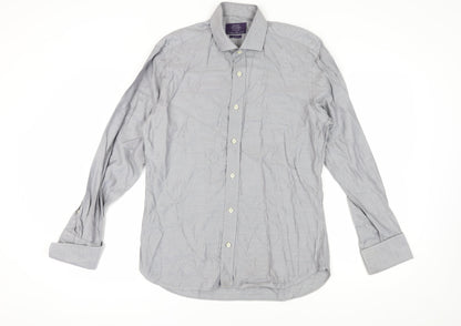 Savoy Taylors Guild Men's Grey Slim Fit Dress Shirt XL