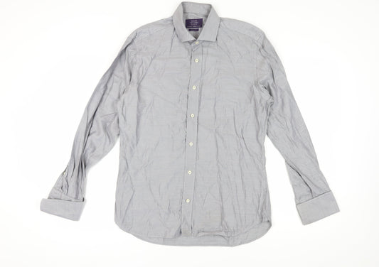 Savoy Taylors Guild Men's Grey Slim Fit Dress Shirt XL