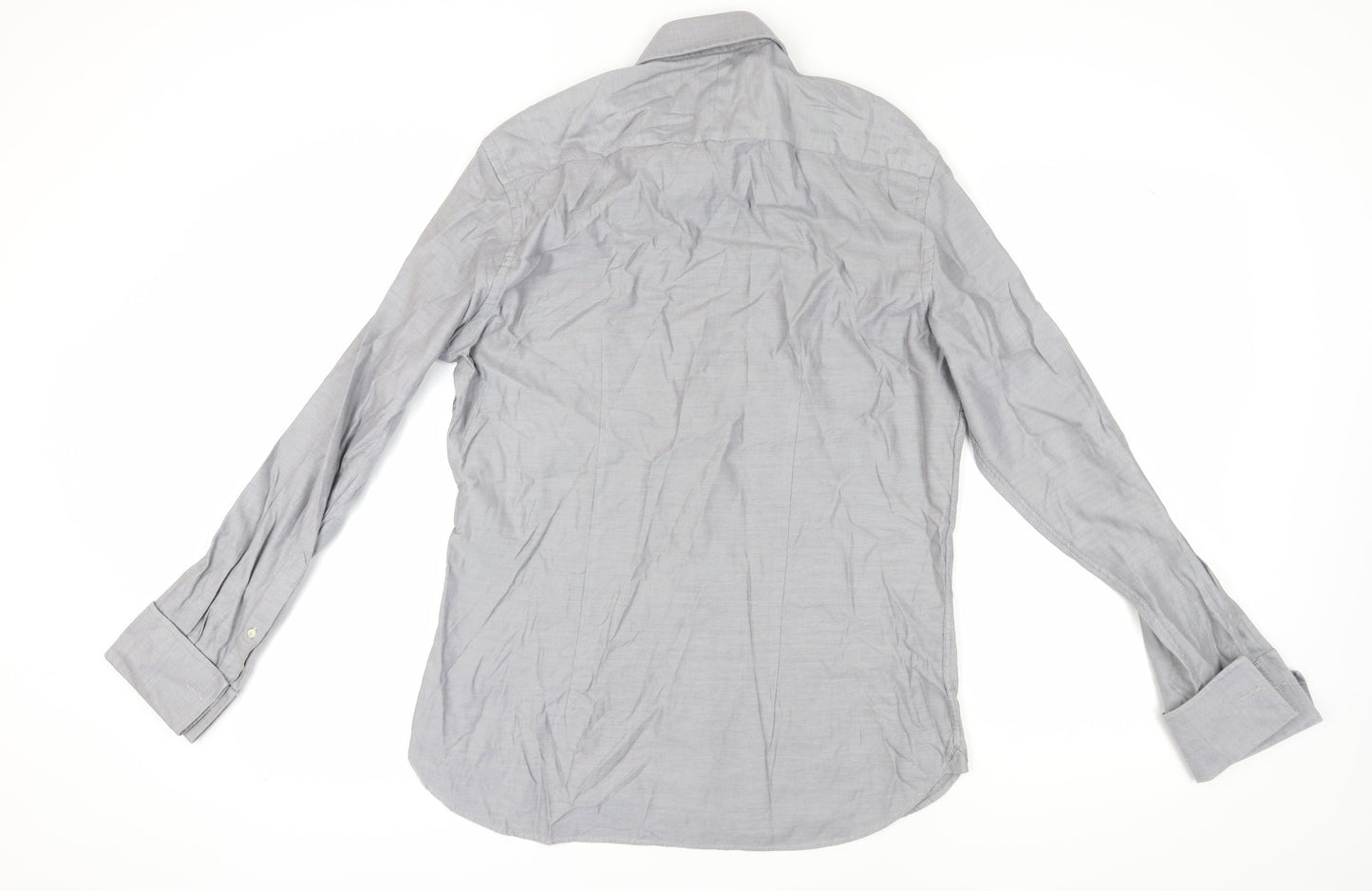 Savoy Taylors Guild Men's Grey Slim Fit Dress Shirt XL