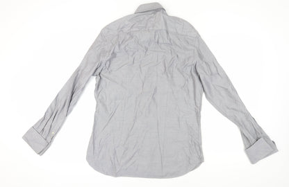 Savoy Taylors Guild Men's Grey Slim Fit Dress Shirt XL