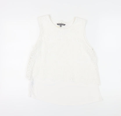 Laura Ashley Women’s White Lace Tank Top Size 12