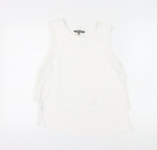 Laura Ashley Women’s White Lace Tank Top Size 12