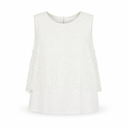 Womens UK Size 12 Laura Ashley White Basic Tank
