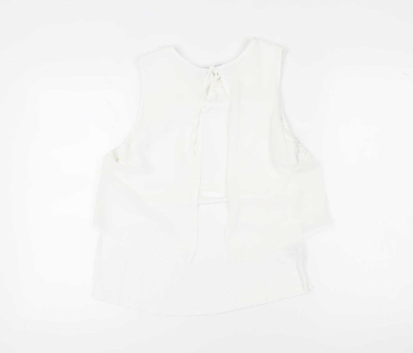 Laura Ashley Women’s White Lace Tank Top Size 12