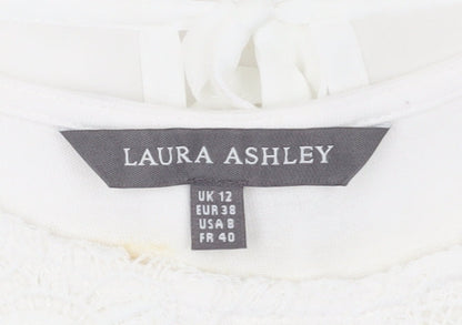 Laura Ashley Women’s White Lace Tank Top Size 12