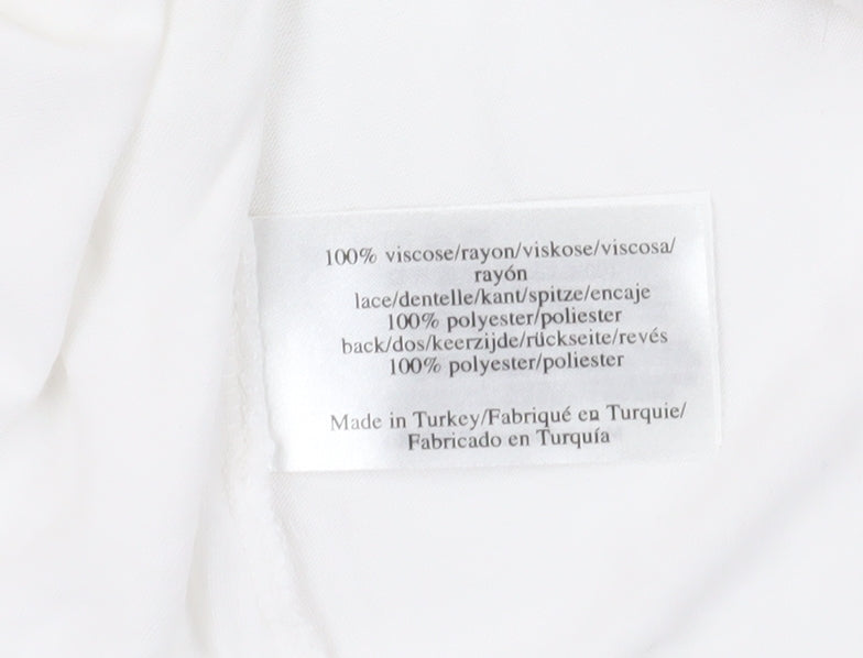 Laura Ashley Women’s White Lace Tank Top Size 12