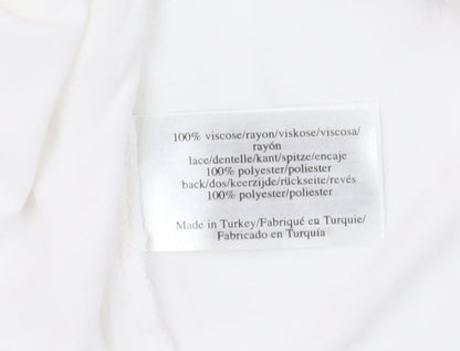 Laura Ashley Women’s White Lace Tank Top Size 12