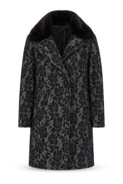 Womens UK Size 14 RJR John Rocha Black Overcoat