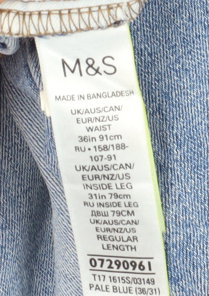 Marks and Spencer Men’s Light Blue Straight Jeans