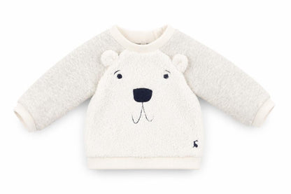 Joules Unisex Baby White Bear Jumper 3-6 Months Pullover