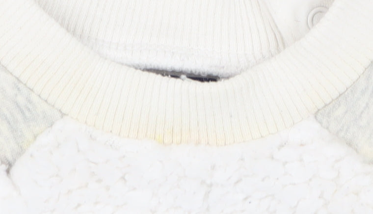 Joules Unisex Baby White Bear Jumper 3-6 Months Pullover