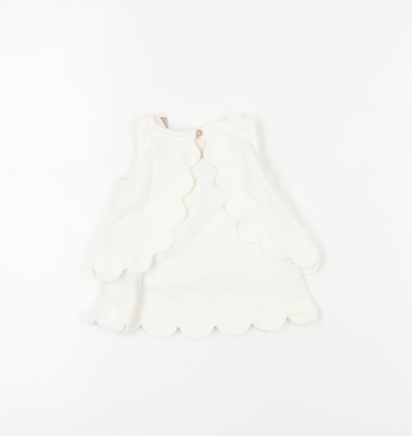 Tahari Unisex Baby White Sleeveless Blouse 3-6 Months