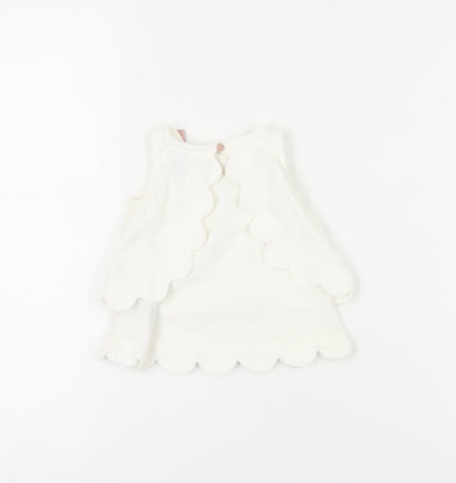 Tahari Unisex Baby White Sleeveless Blouse 3-6 Months