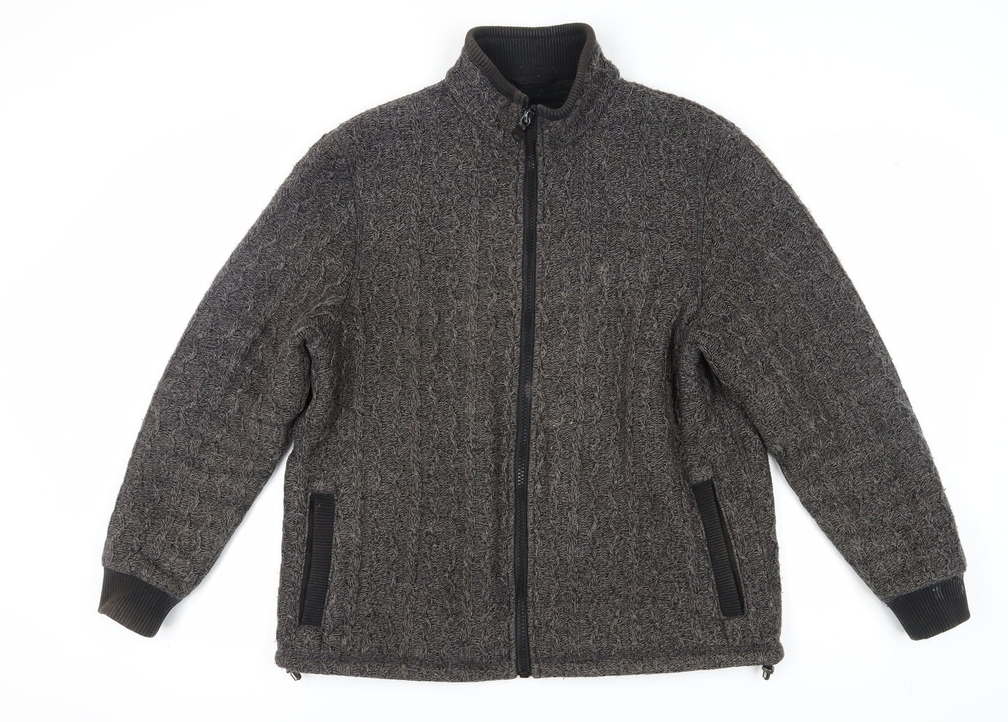 Marks and Spencer Men's Grey XL Full Zip Jumper