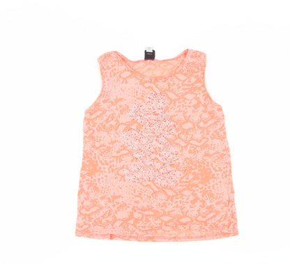 Disney Girls Orange Sleeveless Tank - 11-12 Years, Casual