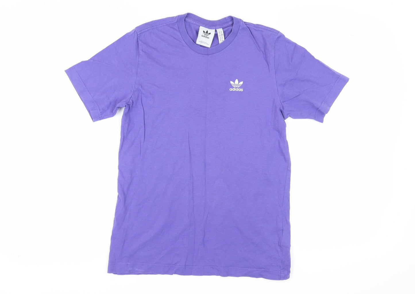 Adidas Men's Purple XS T-Shirt, Crew Neck, 100% Cotton