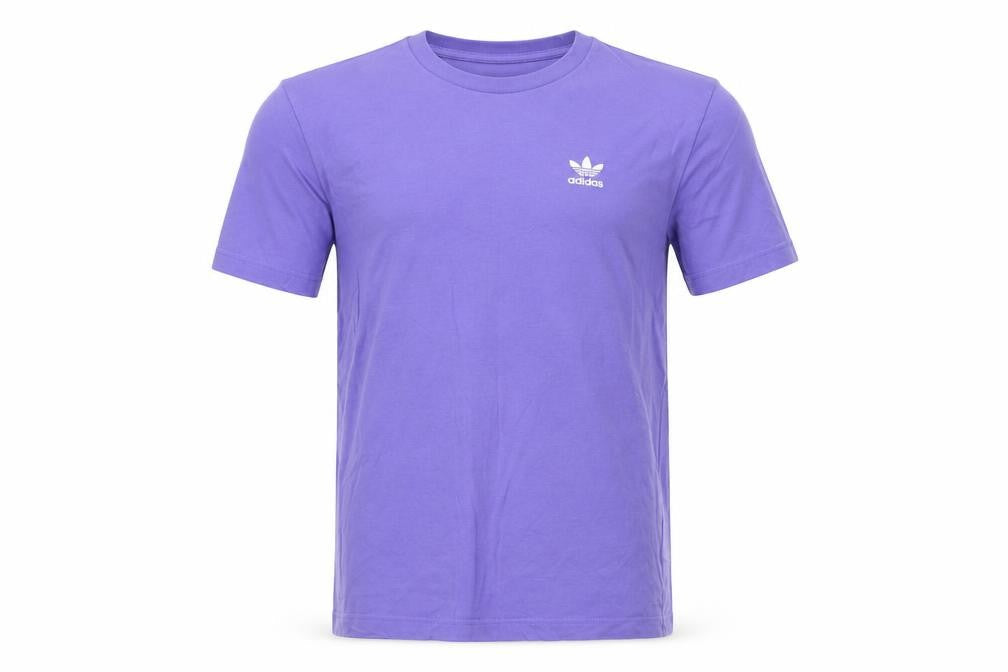 Front view of Adidas Men's Purple XS T-Shirt, Crew Neck, 100% Cotton