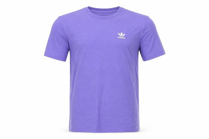 Front view of Adidas Men's Purple XS T-Shirt, Crew Neck, 100% Cotton