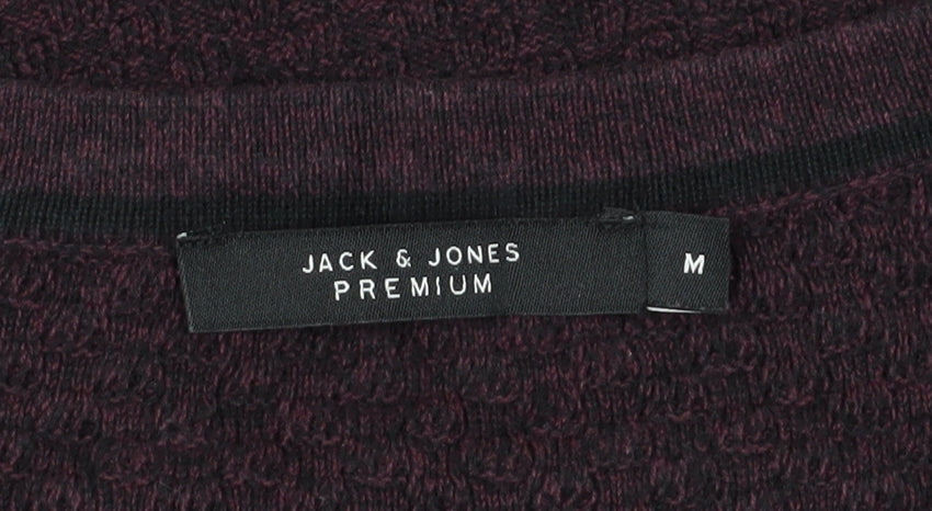 Jack & Jones Premium Men’s Purple Waffle-Knit Pullover M