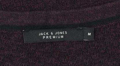 Jack & Jones Premium Men’s Purple Waffle-Knit Pullover M