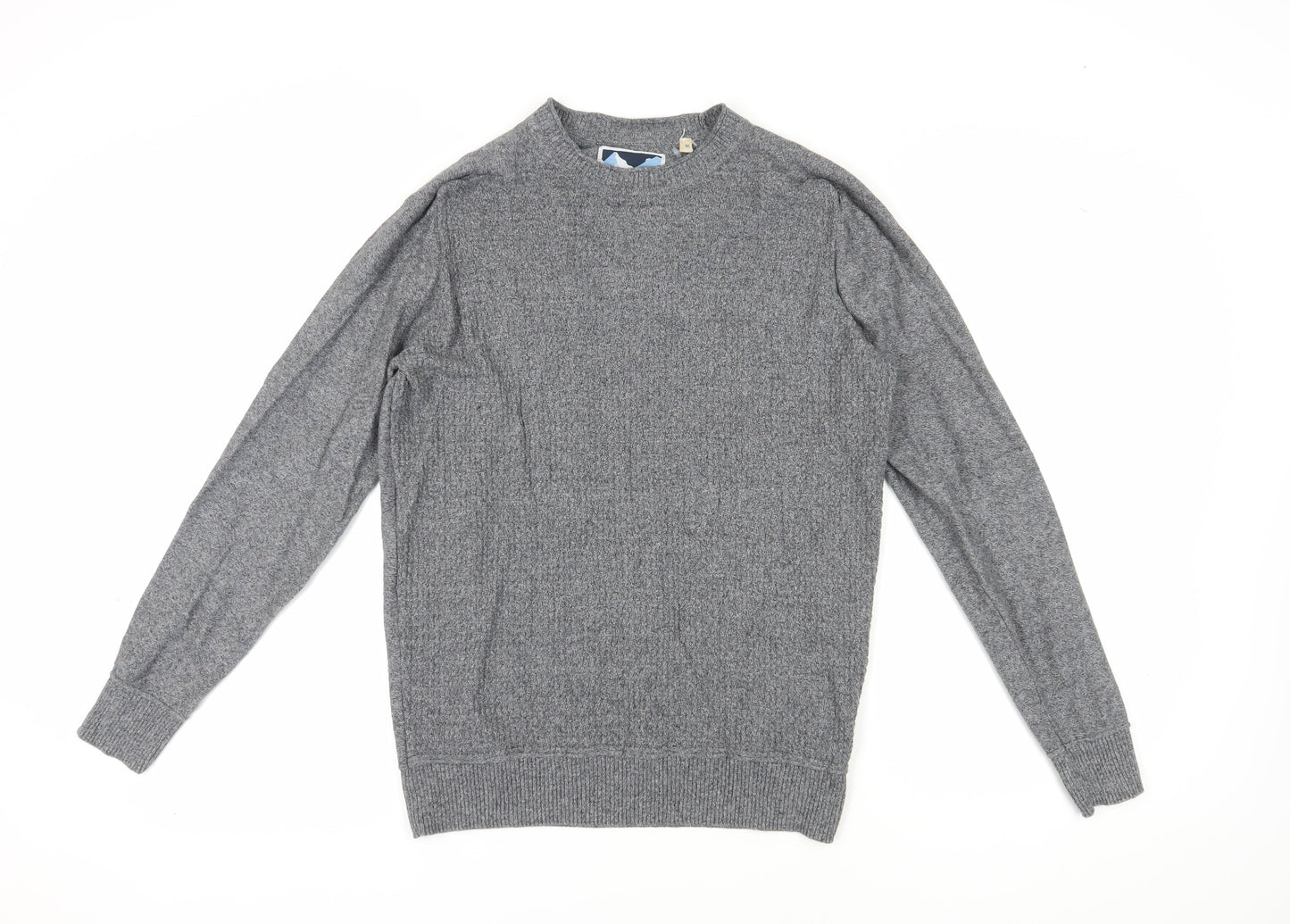 Mantaray Men's Grey Cotton Pullover Jumper M