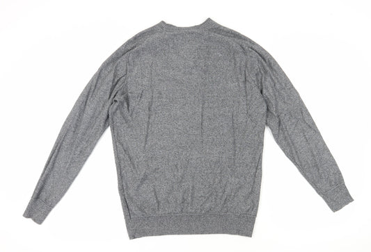 Mantaray Men's Grey Cotton Pullover Jumper M