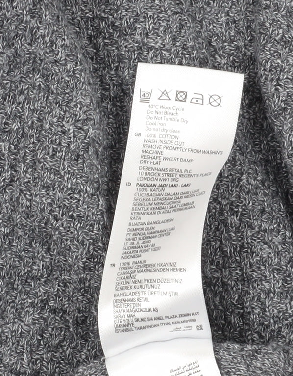 Mantaray Men's Grey Cotton Pullover Jumper M