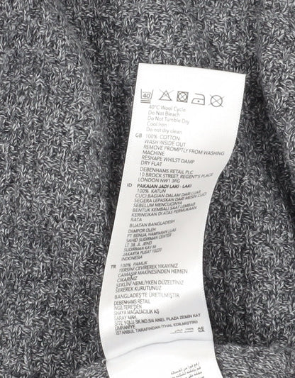 Mantaray Men's Grey Cotton Pullover Jumper M