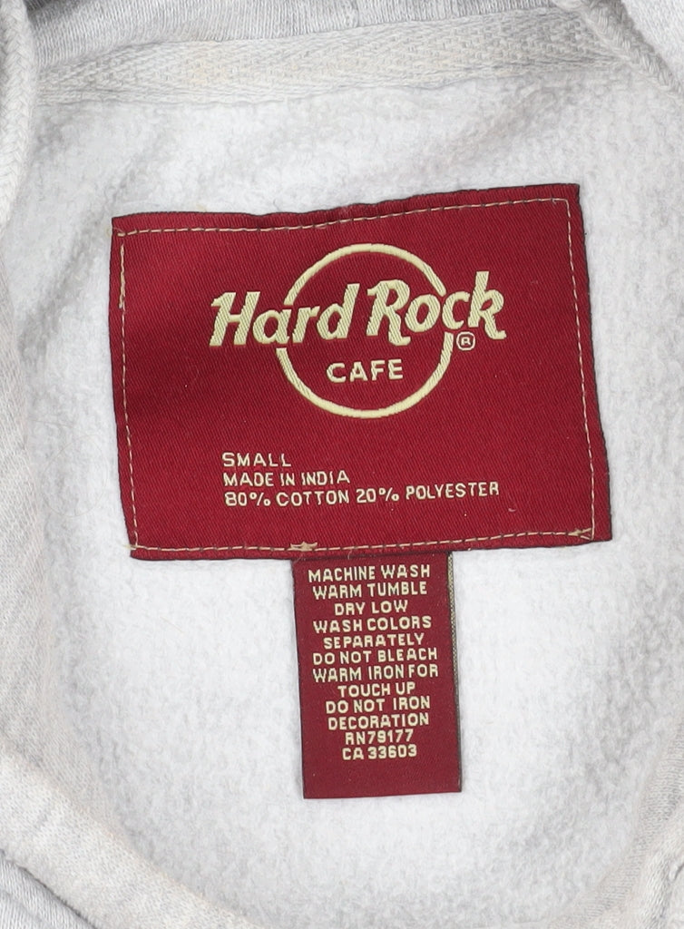 Unisex Adults UK Size S Hard Rock Cafe Grey Pullover Hoodie
