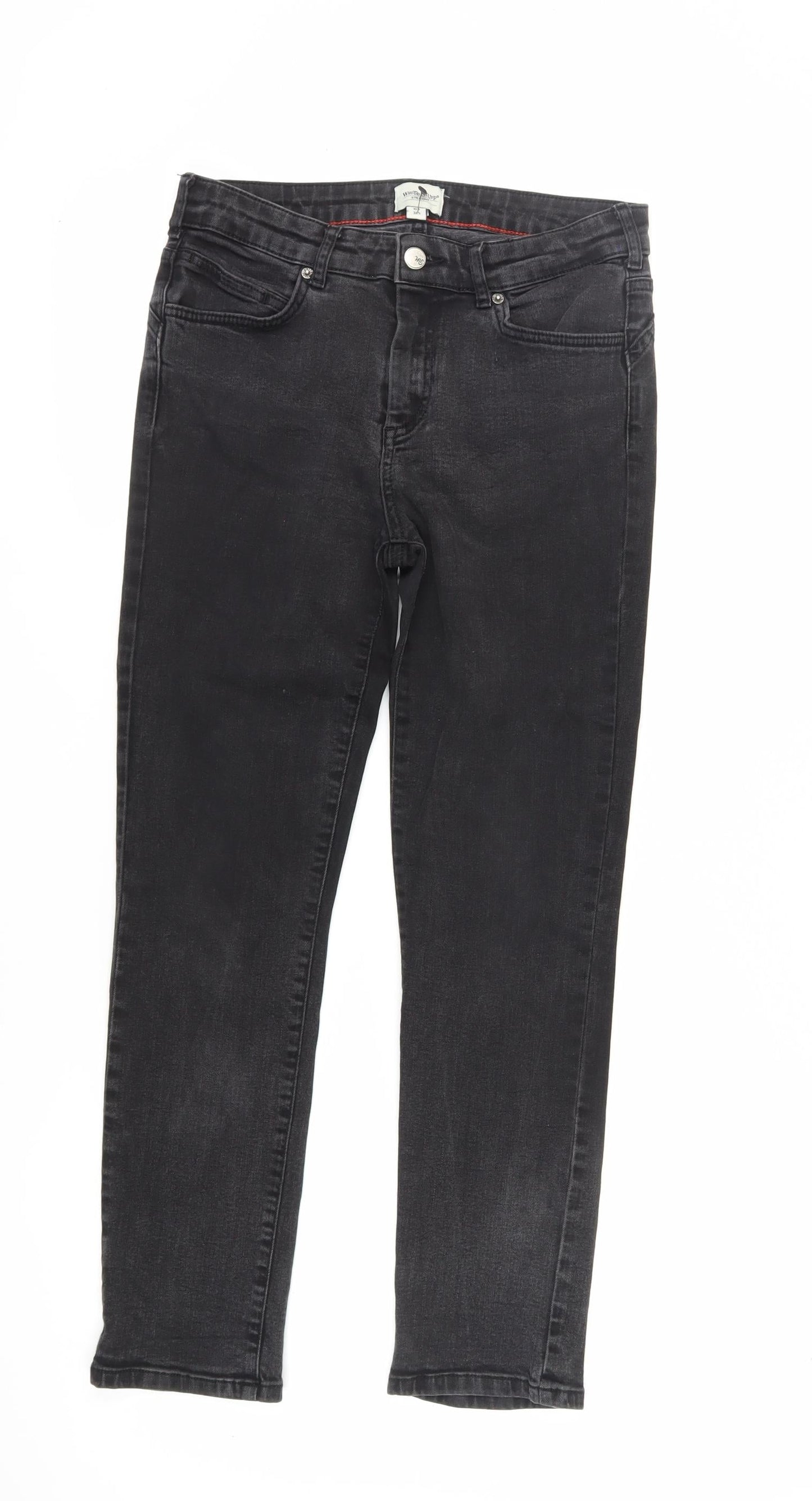 Womens UK Size 10 White Stuff Regular Fit Straight Black Jeans