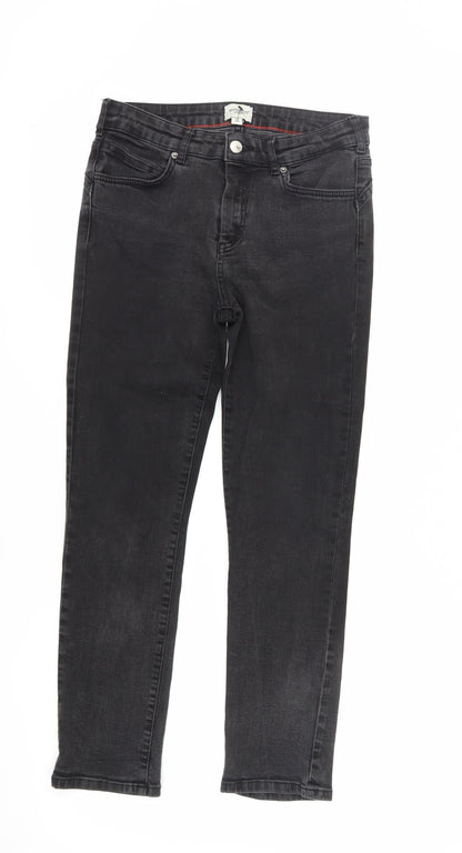 Womens UK Size 10 White Stuff Regular Fit Straight Black Jeans