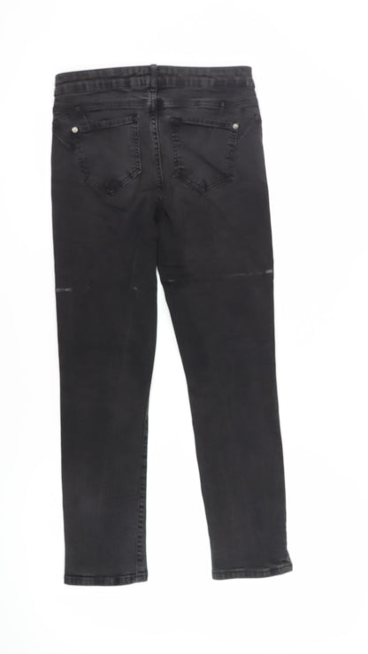 Womens UK Size 10 White Stuff Regular Fit Straight Black Jeans
