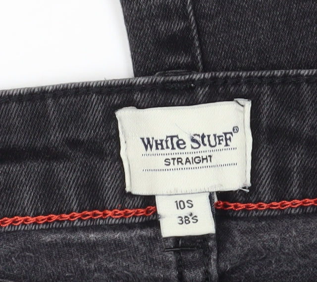Womens UK Size 10 White Stuff Regular Fit Straight Black Jeans