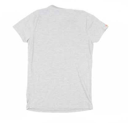 Superdry Men’s Grey Graphic T-Shirt, Size S, Vintage Style