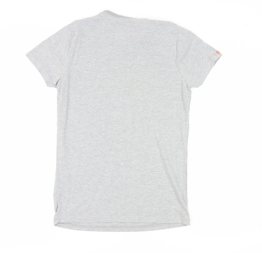 Superdry Men’s Grey Graphic T-Shirt, Size S, Vintage Style