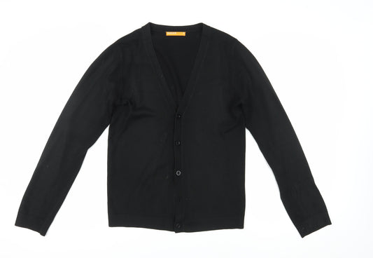 SoulCal Men's Black Cardigan Small, V-neck, Cotton Blend