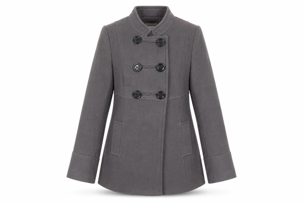 Womens UK Size 12 Rocha John Rocha Grey Pea Coat