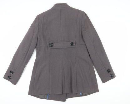 Rocha John Rocha Grey Wool Pea Coat Women Size 12